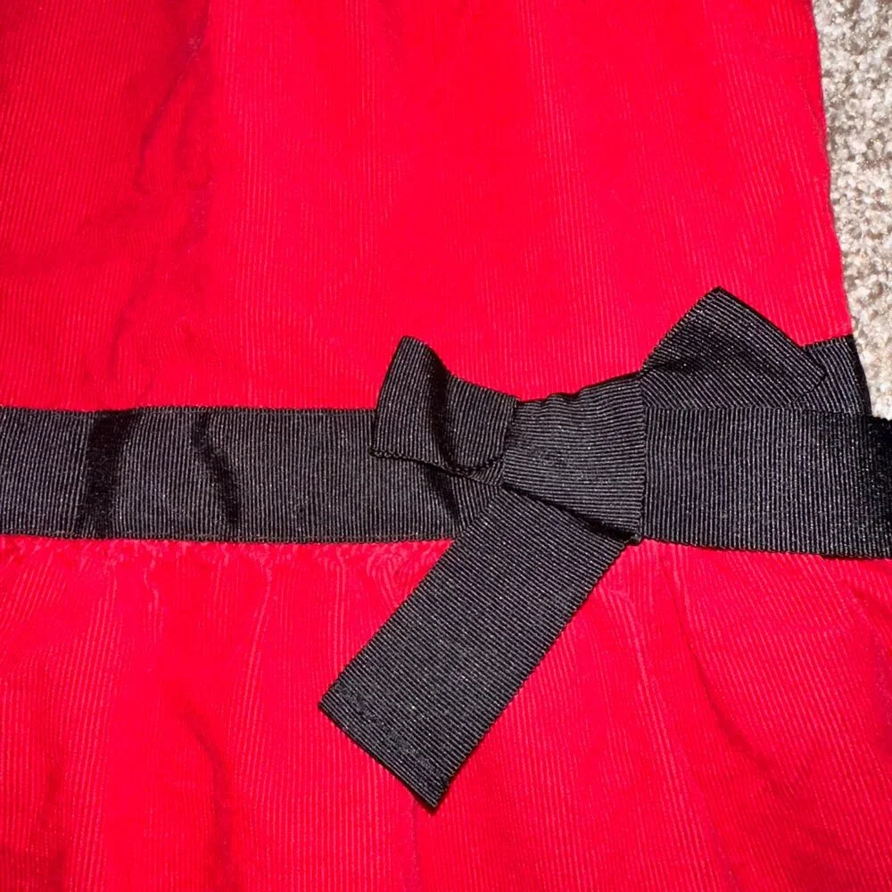 Vintage OshKosh B'gosh Red Corduroy dropped waist Jumper Dress sz 5